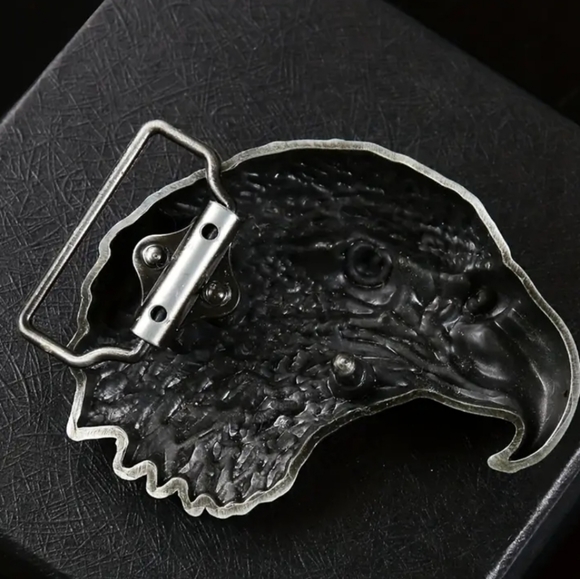 New silver eagle belt buckle fits 1.5" belt buckle - Picture 3 of 5